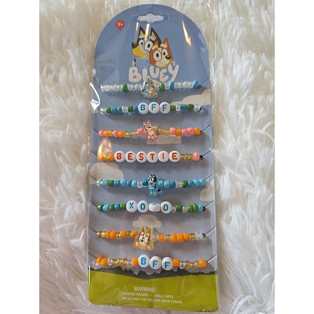 Bluey Set of 8 BFF Beaded Bracelets